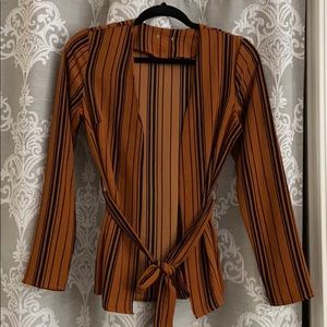 Brown & Black XS Tie Up Blazer